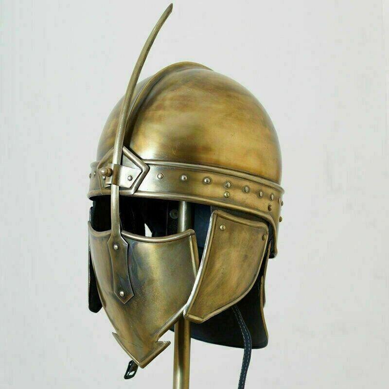 18ga Medieval Armor Armour Knight Roman Spartan Crusader Costume Helmet - collectiblegiftitems