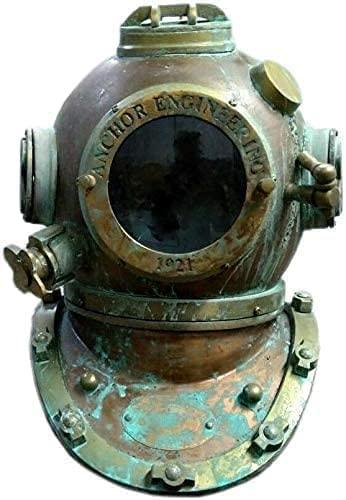 Vintage Rare Antique Diving Helmet | Mark V Divers Diving Heavy Helmet | deep Sea Divers Anchor Engineering Helmet Rustic Vintage Home Decor Gifts - collectiblegiftitems