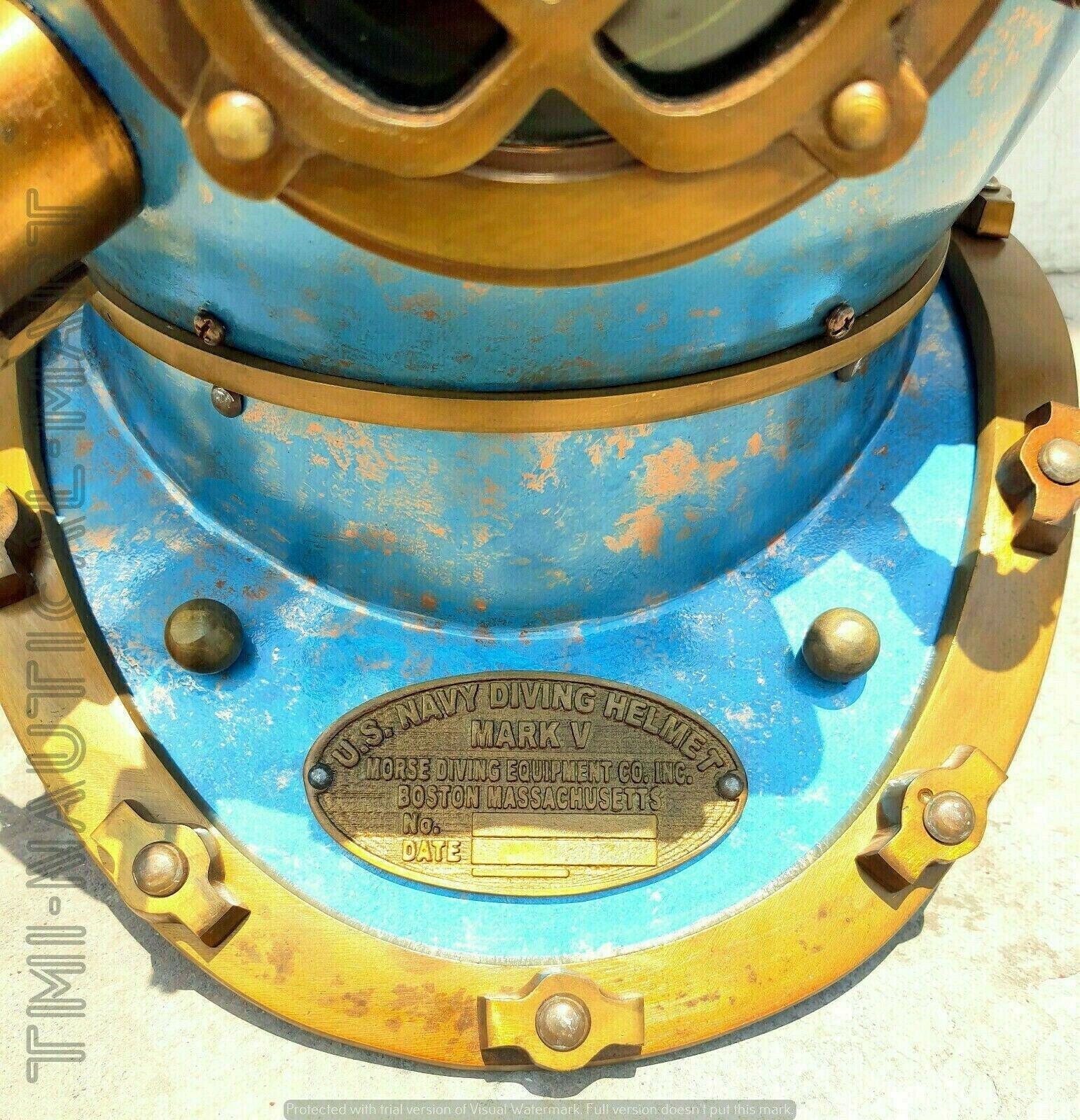 Diving Helmet Scuba US Navy Mark V Deep Sea Helmet Décor Gift - collectiblegiftitems