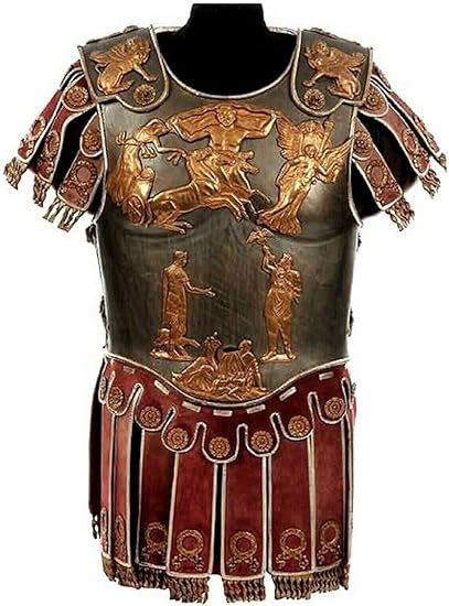 Medieval Roman Muscle Cuirass Armor Knight Breastplate with Skirt & Shoulder