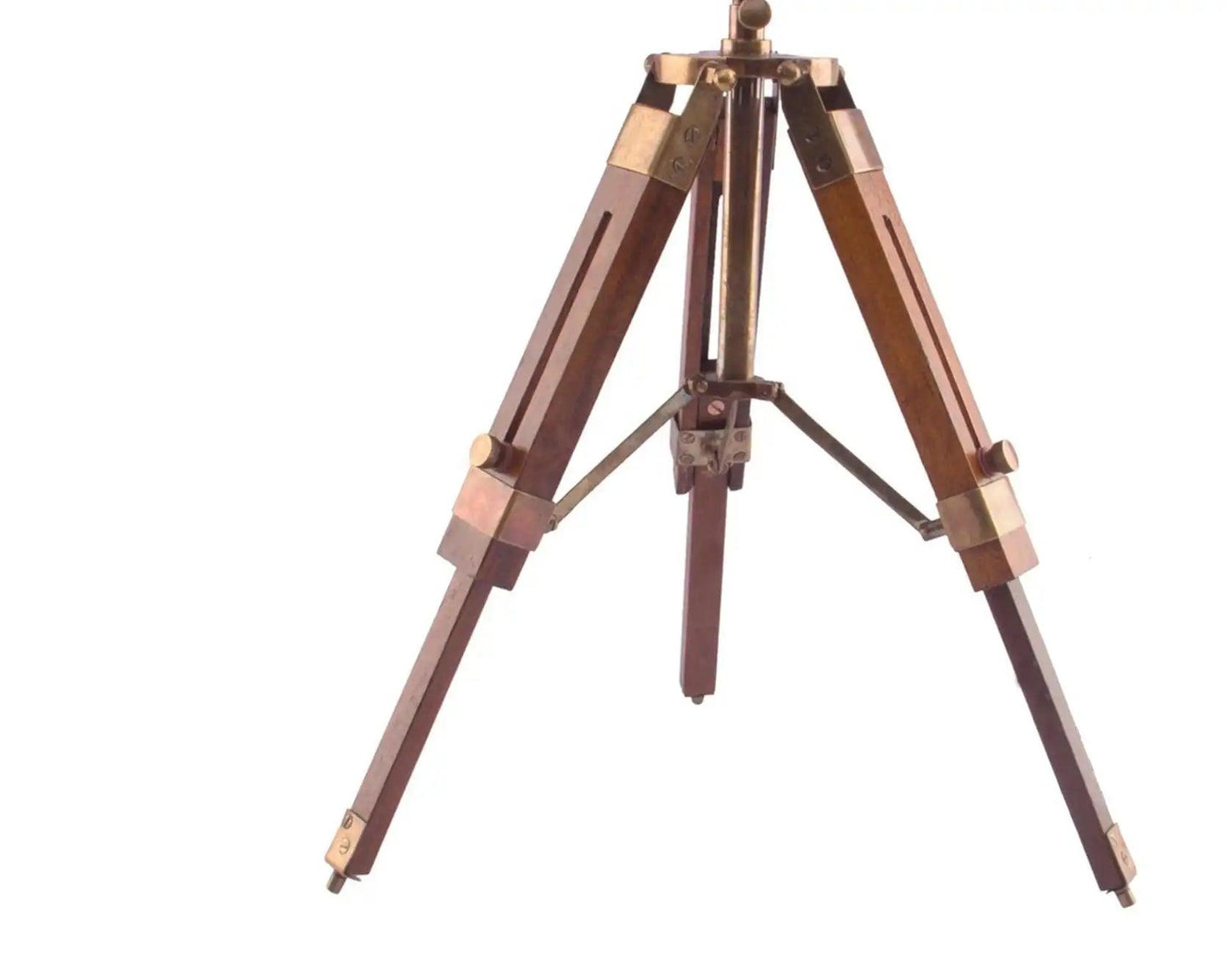 Antique Brass Tripod Stand Telescope BT010 - collectiblegiftitems