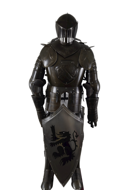 Black Knight Suit of Armor - Wearable- 15th Century