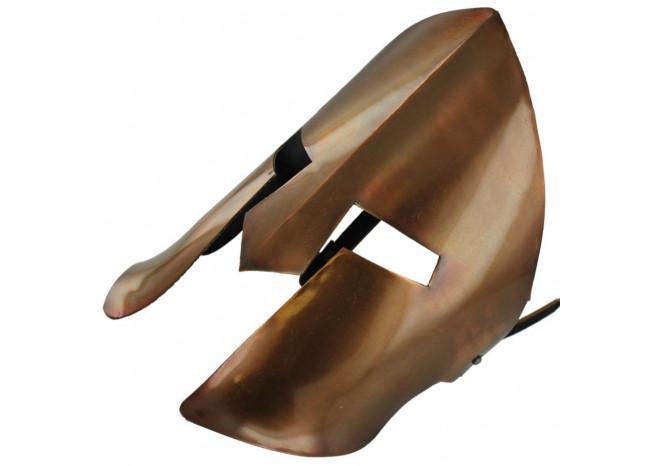 Ancient Greek Copper Spartan Battle Mask - collectiblegiftitems