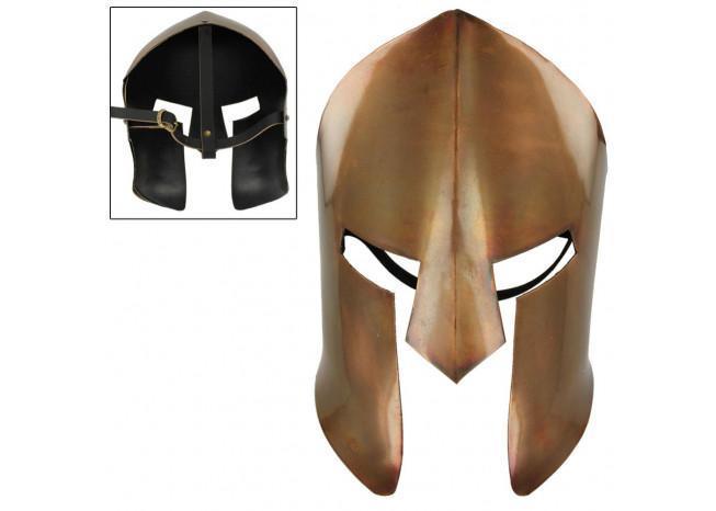 Ancient Greek Copper Spartan Battle Mask - collectiblegiftitems