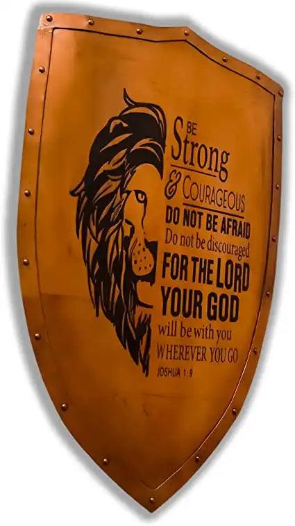 Combat Lion Engraved Battle Armor Shield - collectiblegiftitems
