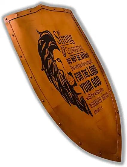 Combat Lion Engraved Battle Armor Shield - collectiblegiftitems