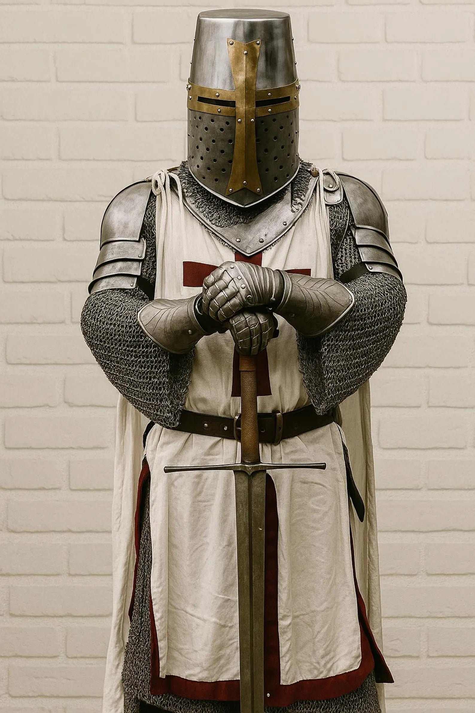 crusader gear Medieval Templar Knight Full Armor Set