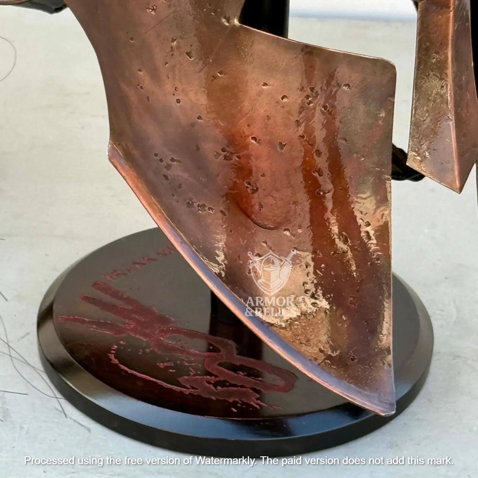 Spartan Helmet – Authentic King Leonidas 300 Movie Replica | Steel Knight Helmet with Wooden Stand