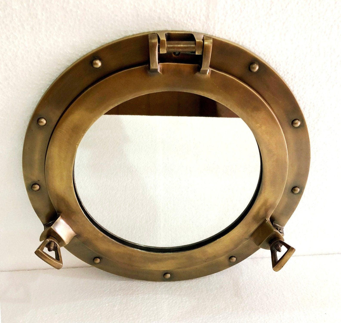 Antique model Wall Hanging Antique Brown 12" Porthole Mirror