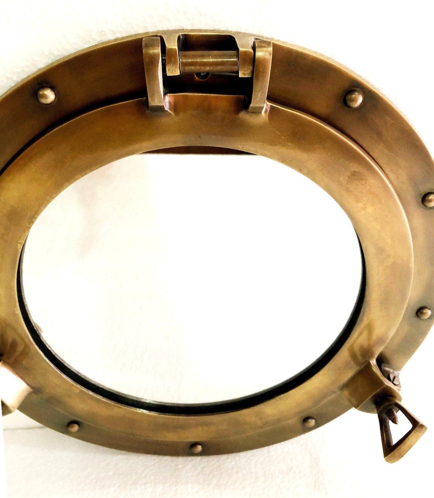 Antique model Wall Hanging Antique Brown 12" Porthole Mirror