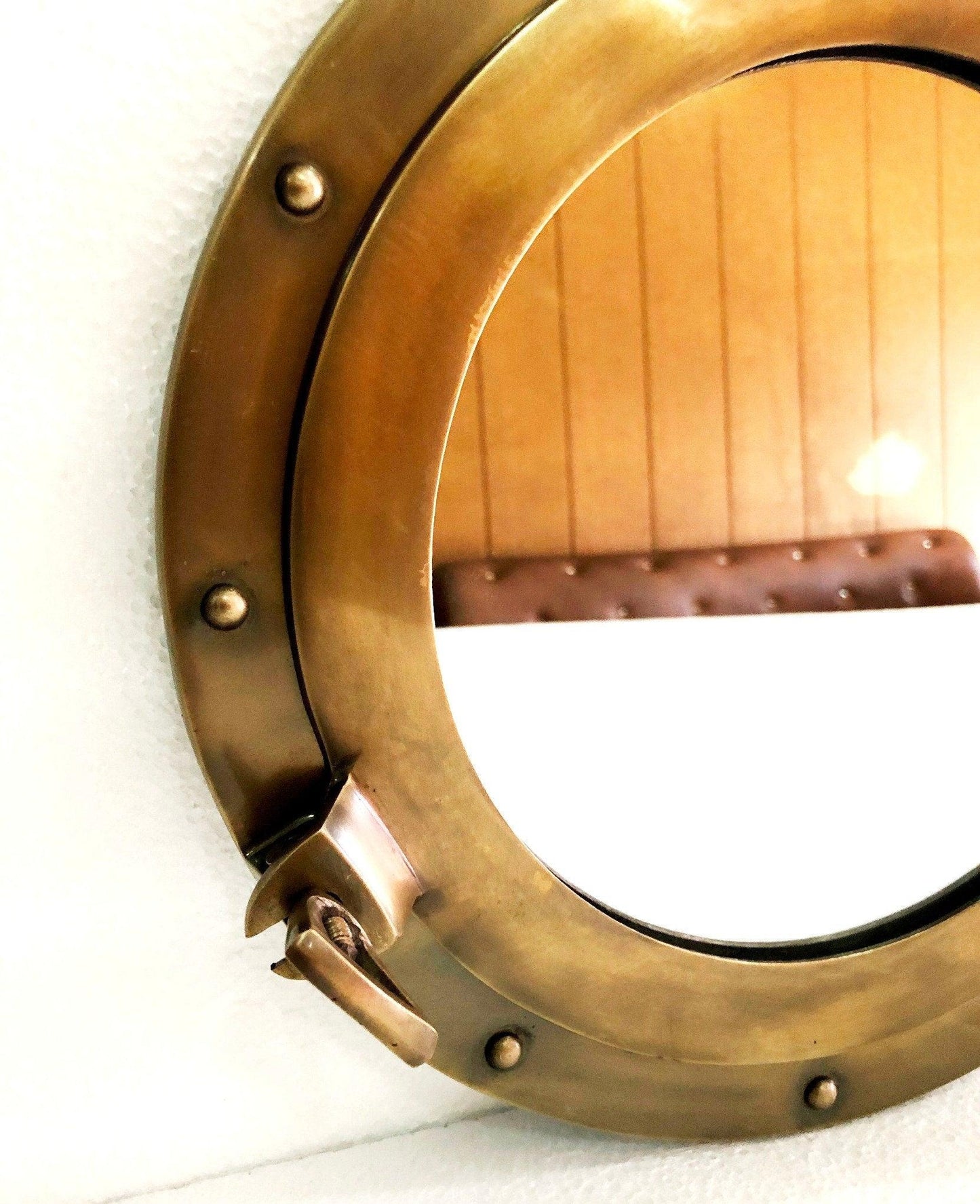 Antique model Wall Hanging Antique Brown 12" Porthole Mirror