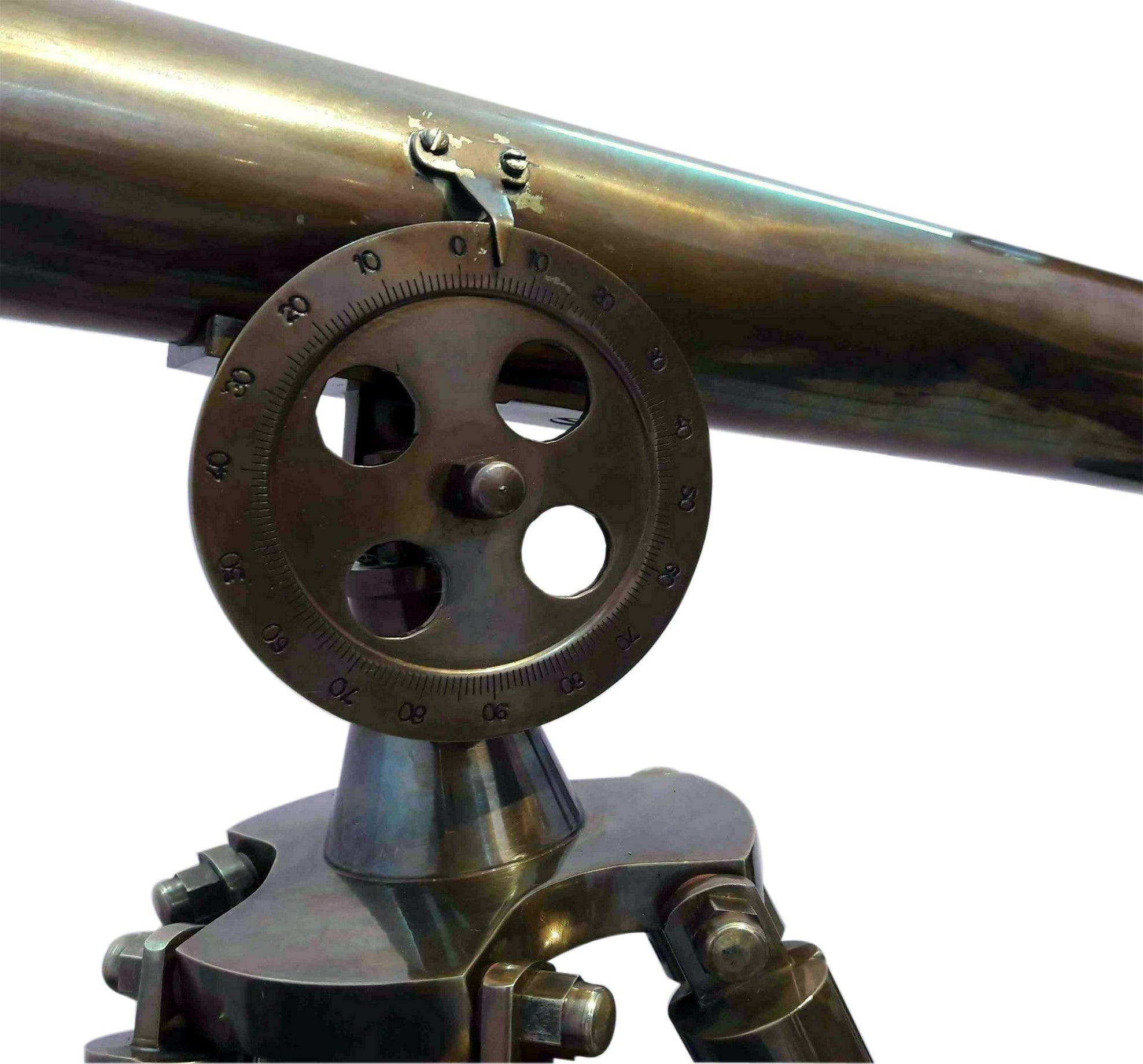 Antique Brass Telescope With Wooden Tripod BT011 - collectiblegiftitems