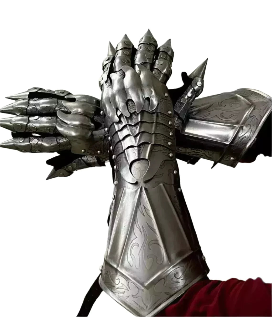 nazgul handschuhe Medieval Nazgul Gloves Steel Armor Gauntlets Costume for Cosplay, LARP