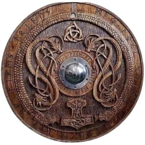 Customisable Carved Viking Shield - collectiblegiftitems