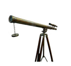 Antique Brass Telescope With Wooden Tripod BT011 - collectiblegiftitems