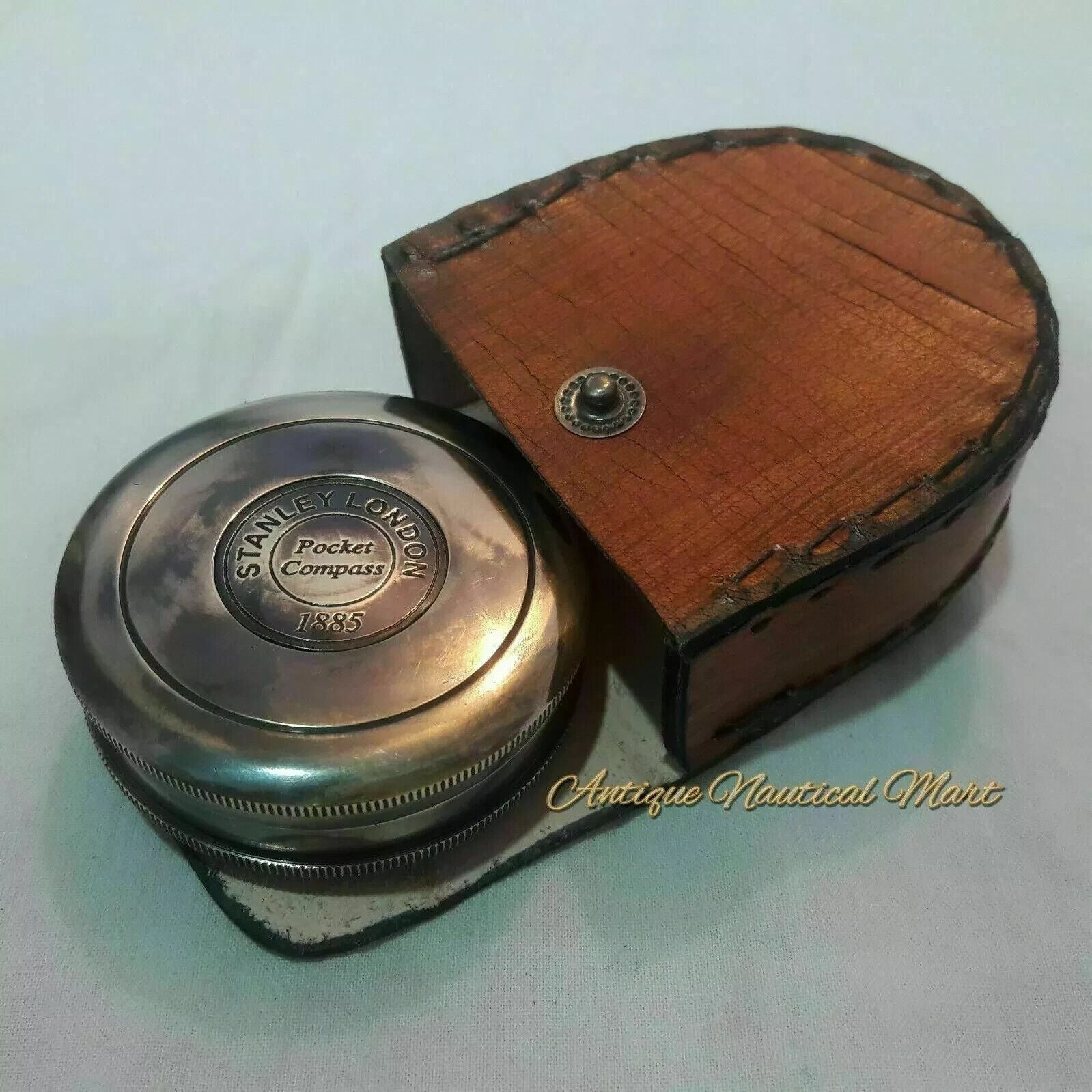 Maritime Vintage Brass Compass – Stanley London 1885