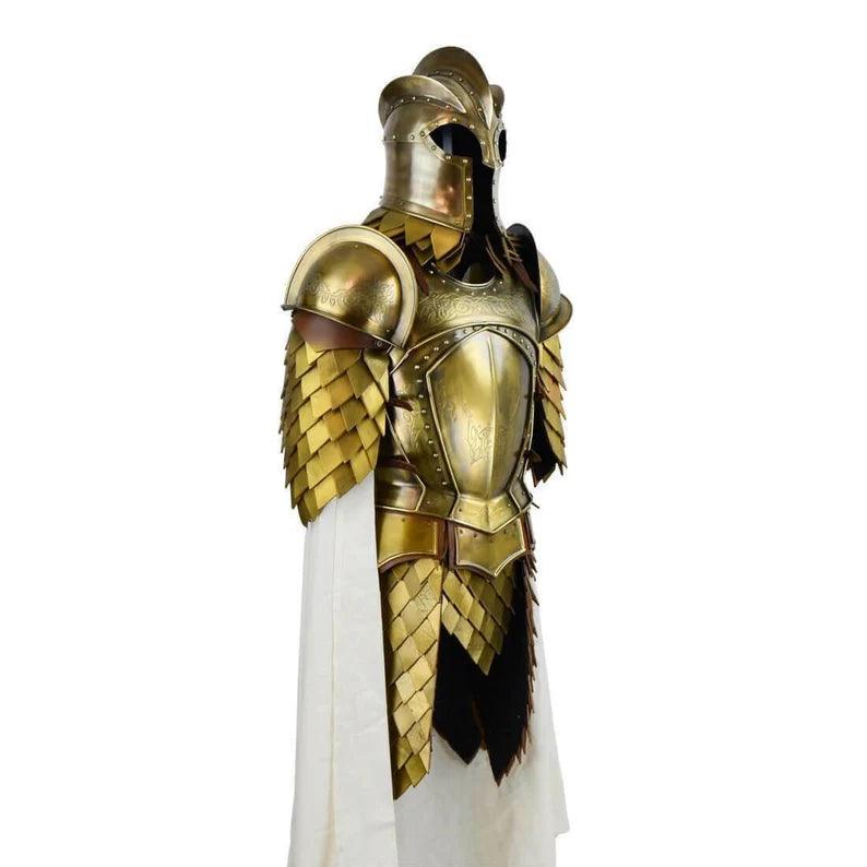 Medieval Larp Warrior Kings Guard Armor Half Body Armor Suit Game of Thrones Baratheon Styled - collectiblegiftitems