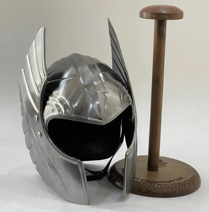 Thor Love and Thunder Movie Helmet 18 Gauge Metal Wing Rotator Thor Helmet with Stand Perfect Gift for Thor Lover - collectiblegiftitems