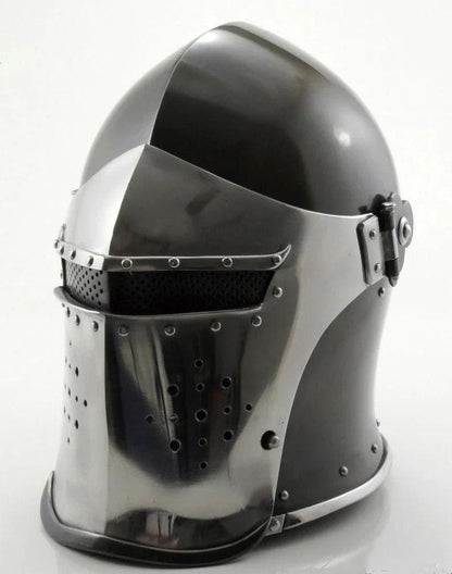 Medieval Knight Barbute Helmet ~ Roman Wearable Warrior - collectiblegiftitems