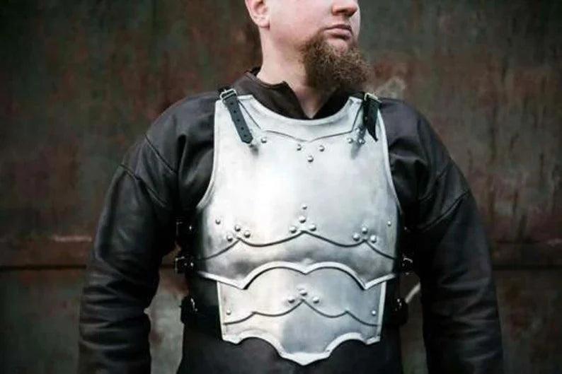 Medieval Armor Warrior Mercenary LARP Steel Cuirass Chest & Back Armor Breastplate. - collectiblegiftitems