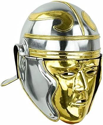 Retro Armor Roman Steel Helmet Medieval Imperial Gallic 'Face' Helmet - collectiblegiftitems