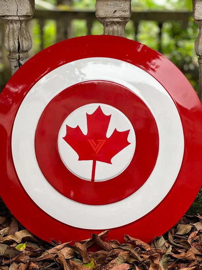 Captain Canada Shield | Versatile Captain America Cosplay Prop for Display & Roleplay - collectiblegiftitems