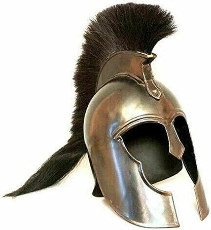 Retro Medieval Helmet SCA Arm Medieval Crusader Greek Spartan Roman Halloween Costume Gold - collectiblegiftitems