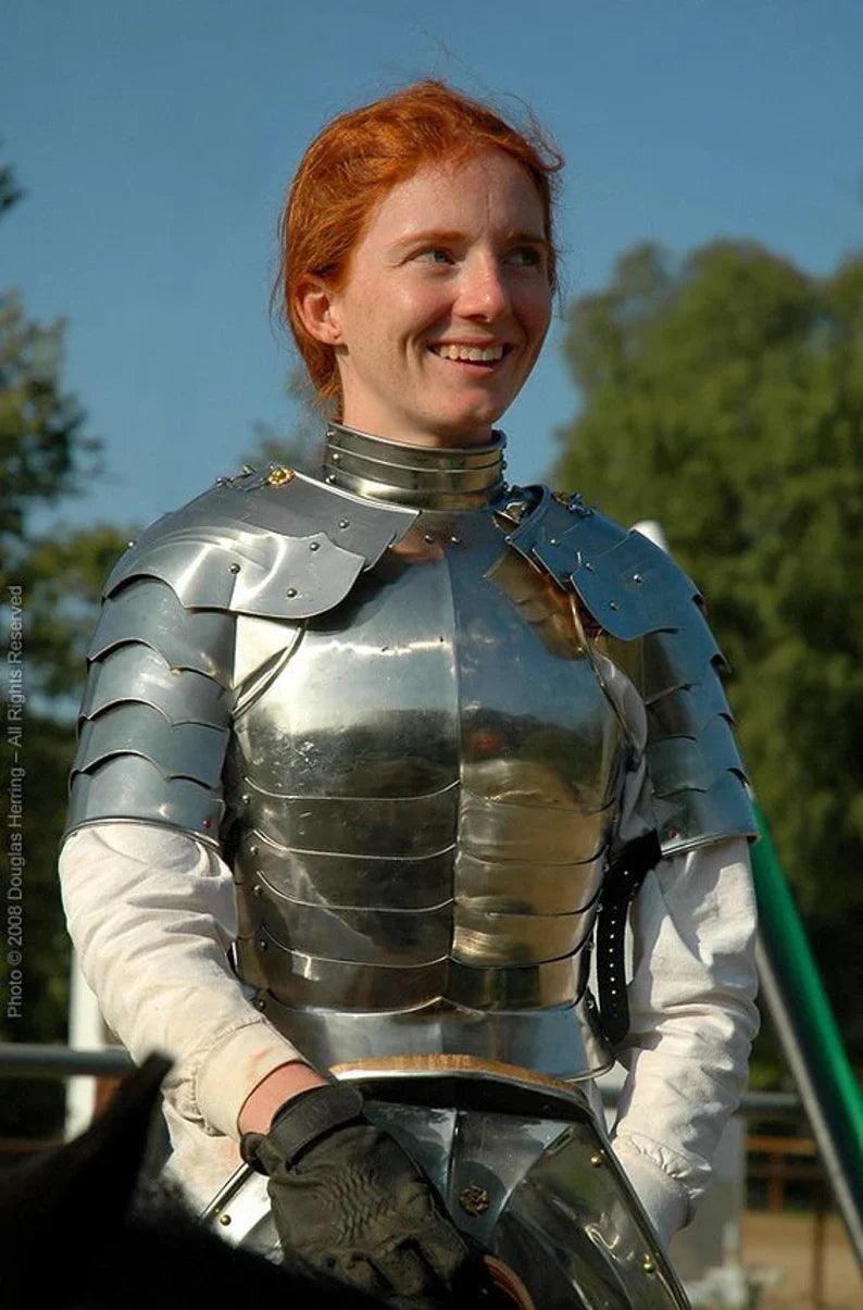 larp gear Medieval Lady Cuirass, Female Steel Armor Female Fantasy Larp Armor