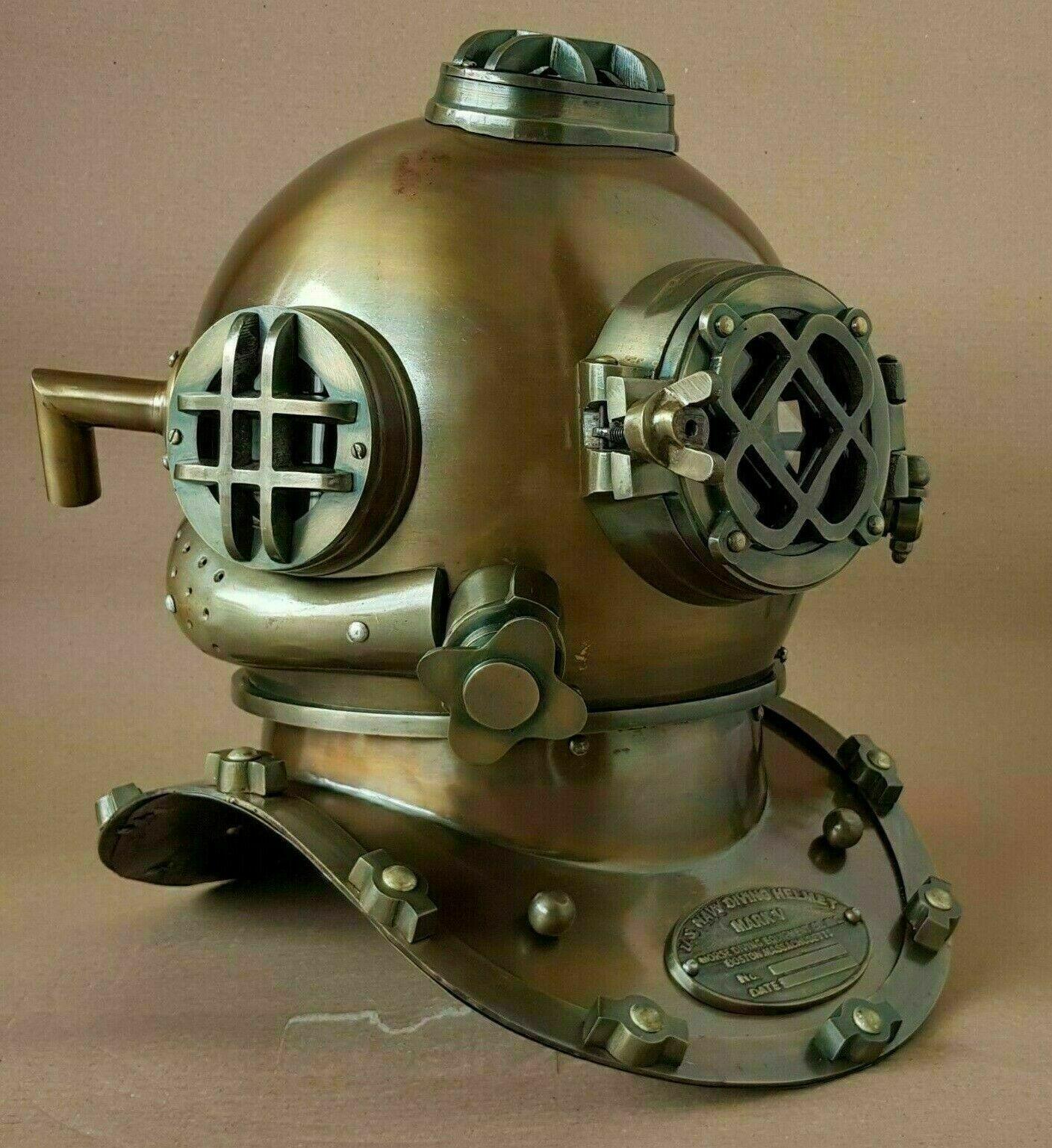 Boston Diving Helmet USA Navy Mark V ~ Morse Deep Marine - collectiblegiftitems
