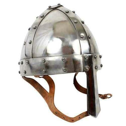 Norman Helmet Viking Armor Medieval 18 Gauge Steel Collectible Replica gift - collectiblegiftitems