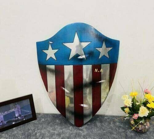 Captain America 26-inch Metal Shield - Perfect for Kids' Halloween Cosplay Props - collectiblegiftitems