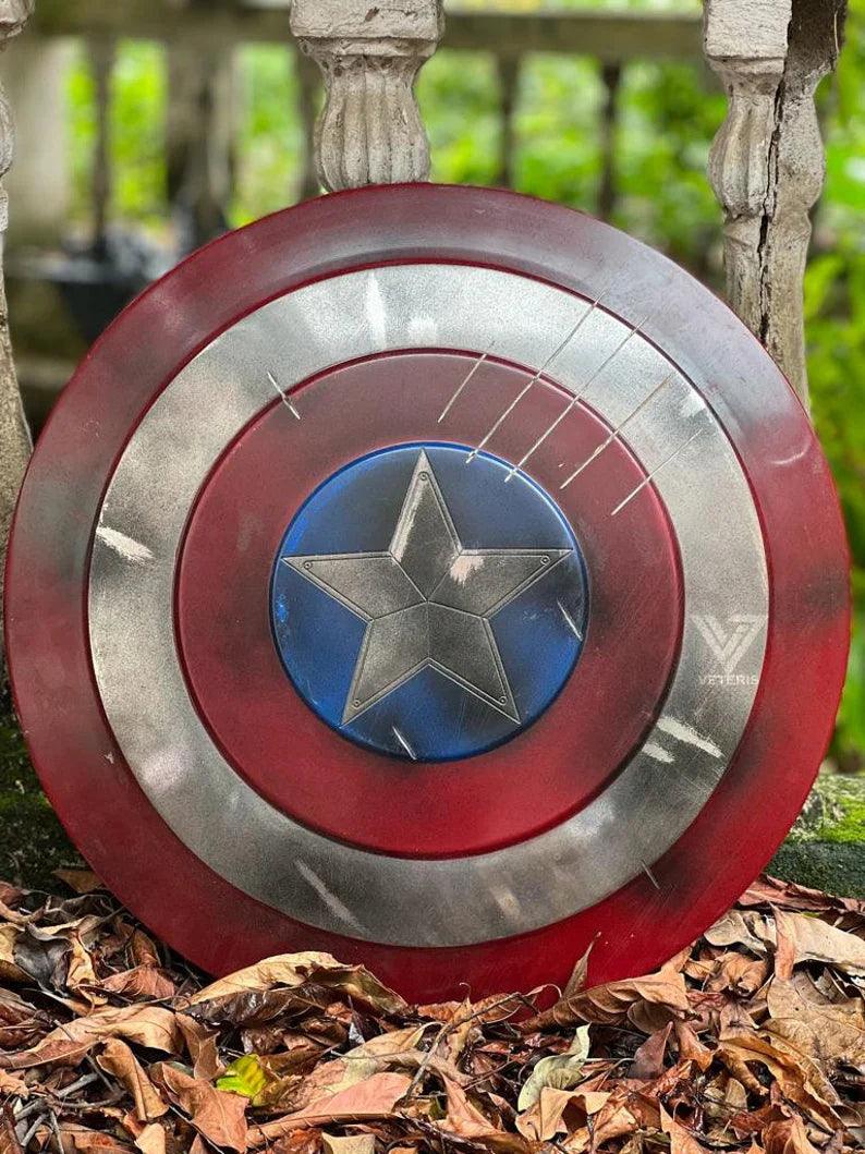Captain Props Captain America damaged Shield - Metal Prop Replica – Collectible Gift ...