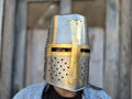 Knight Templar Helmet Crusader Medieval Armor, Unique Gift for Him