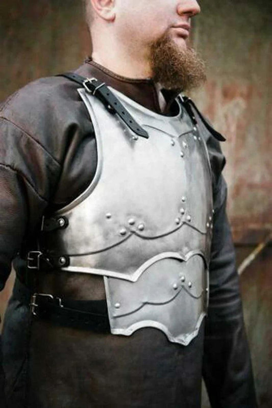 Medieval Armor Warrior Mercenary LARP Steel Cuirass Chest & Back Armor Breastplate. - collectiblegiftitems