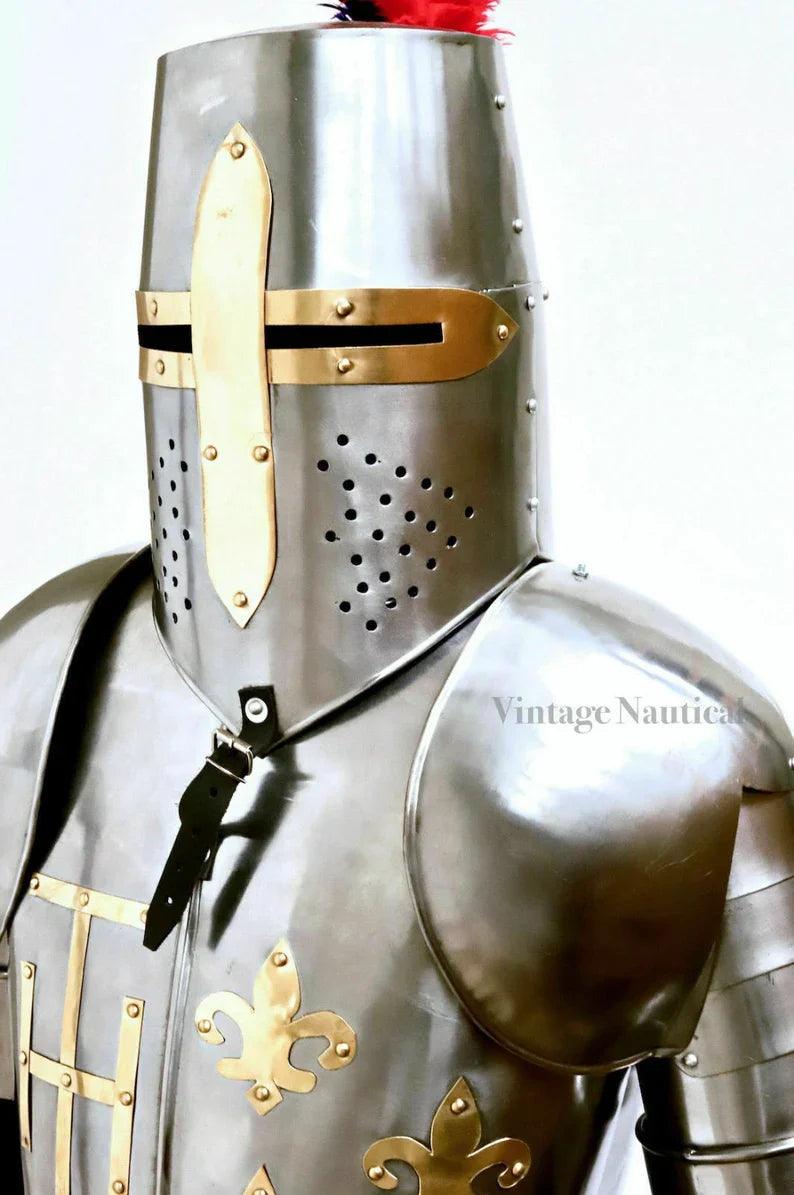 Medieval Templar Suit Of Armour ~ Knight Battle Warrior Armour - collectiblegiftitems