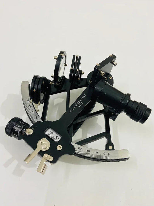 Nautical Tamaya Sextant 1712 | Working Sextant | Marine 9" Sextant With Black Powder Coated in Aluminum