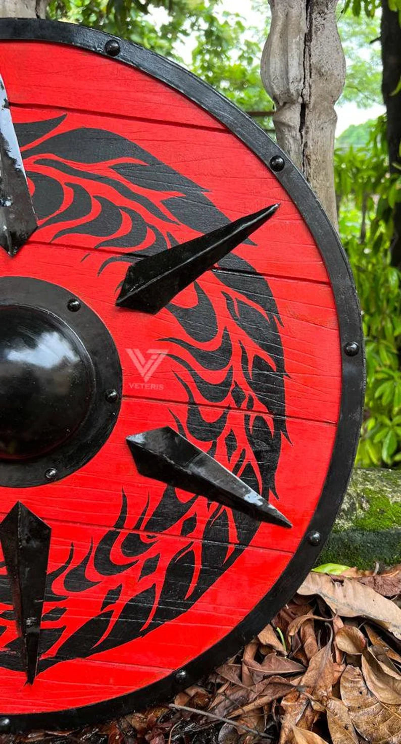 Red Viking Shield