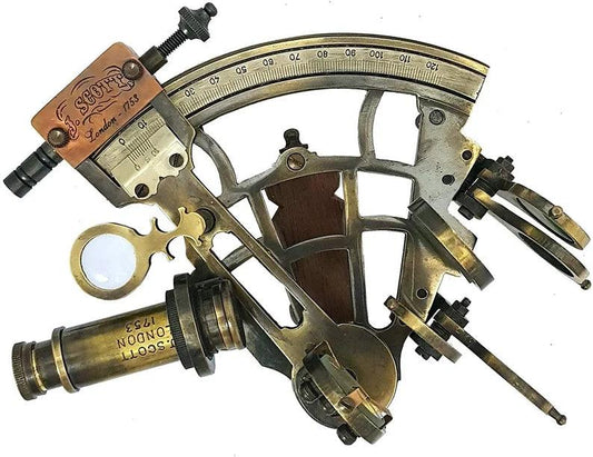 Nautical Sextant Large Brass Navigation Instrument Sextant - collectiblegiftitems