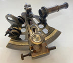 Nautical 5" Solid Brass Working Navigational KELVIN & HUGES LONDON 1917 Sextant In Black Antique