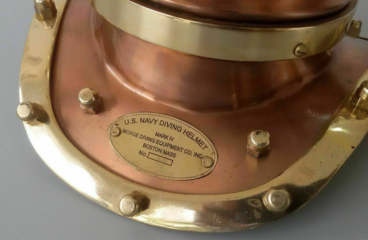 Latón estilo vintage Mark V US Navy Scuba Deep Mini buceo casco regalo 