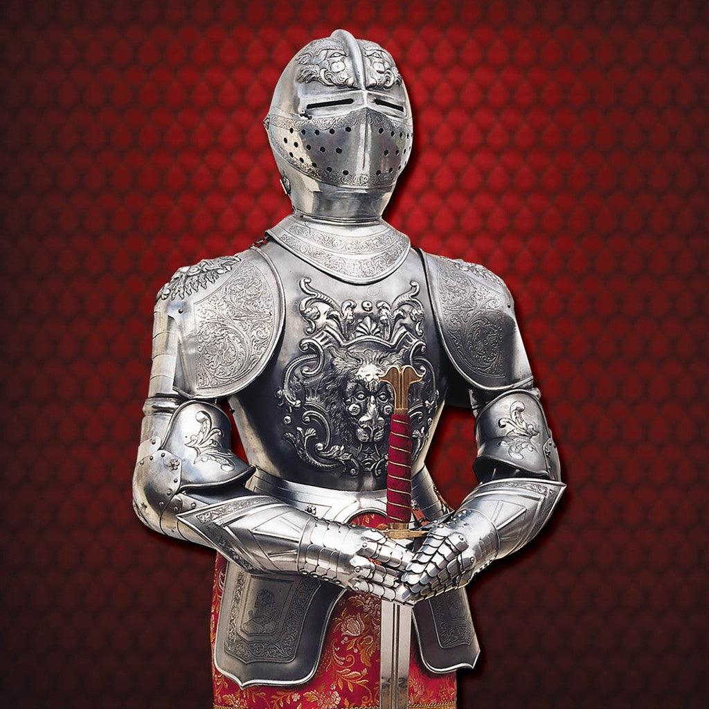 Embossed Carlos V Suit of Armour - collectiblegiftitems