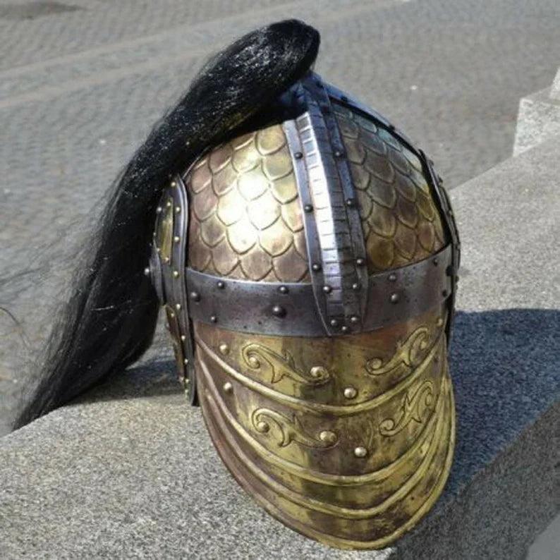 Medieval Bogato Engraved Fantasy Norman Viking Helmet Replica II - collectiblegiftitems