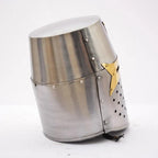 Medieval Crusader Helmet Templar Knight Helmet Silver Finish Crusader Helmet - collectiblegiftitems