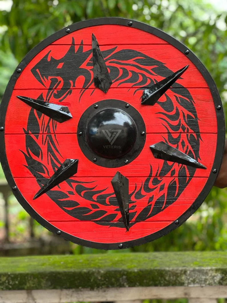 Red Viking Shield
