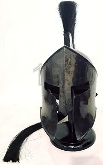 Retro 300 King Leonidas Spartan Helmet -300 Movie Solid Steel Helmet Medieval Gift - collectiblegiftitems