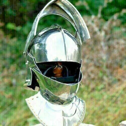 Medieval Helmet SCA Sallet And Bevor Knight Armor With Gorget Christmas Gift - collectiblegiftitems