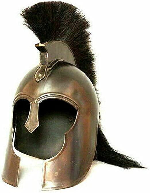 Retro Medieval Helmet SCA Arm Medieval Crusader Greek Spartan Roman Halloween Costume Gold - collectiblegiftitems