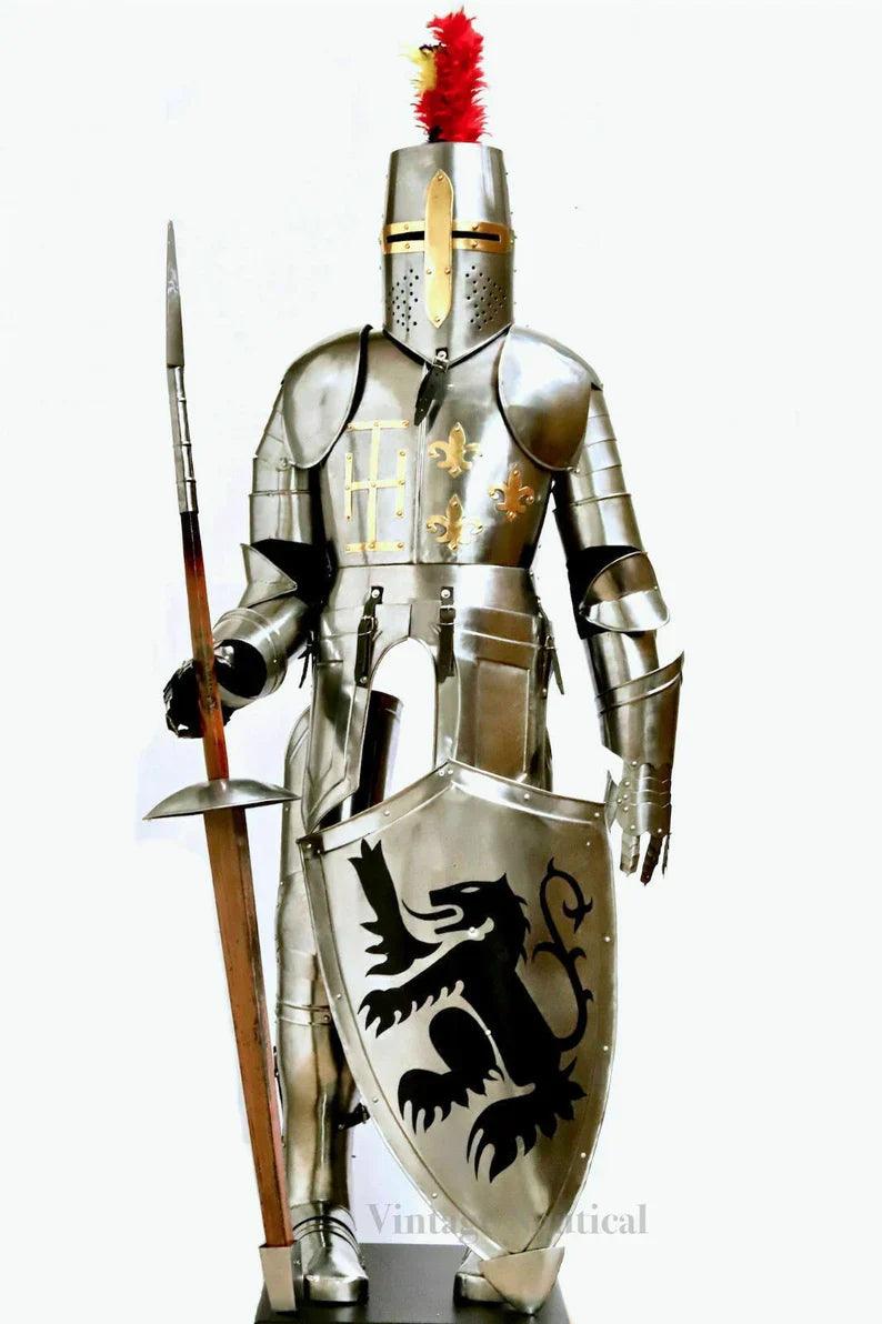 Medieval Templar Suit Of Armour ~ Knight Battle Warrior Armour - collectiblegiftitems