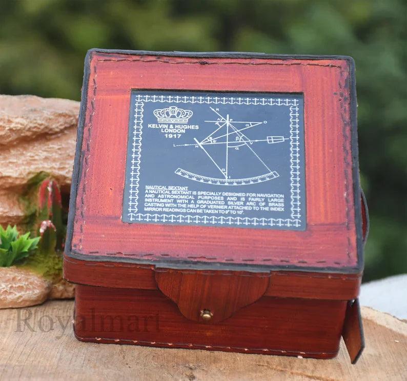 Nautical sextant brass solid working handmade antique boat navigation vintage - collectiblegiftitems