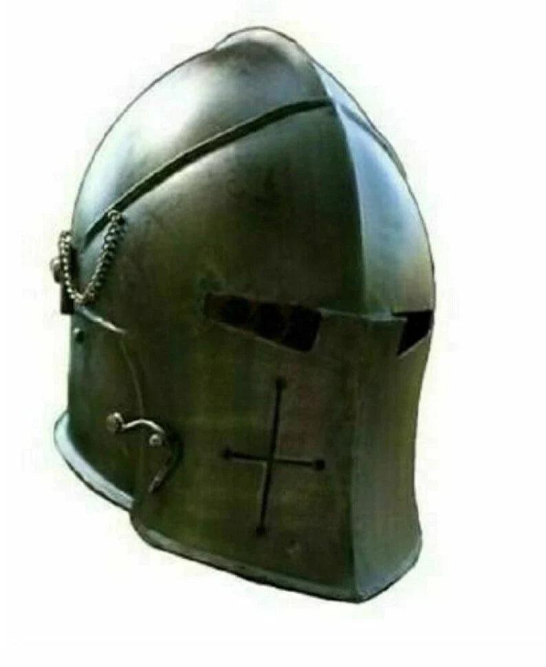 Medieval Great Barbuda Helmet ~ Knight Halloween Helmet - collectiblegiftitems